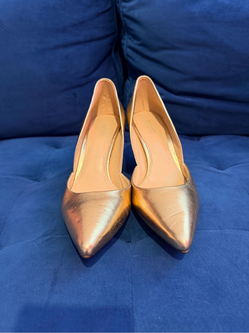 Michael Kors Metallic Gold Pointed-Toe Heels